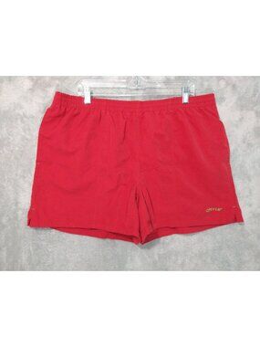 Orvis Shorts Mens XL Red Fishing Swim Suit Trunks Elastic Waist Mesh Lined